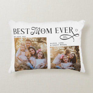 Coussins Décoratifs Meilleures photos de maman pour la fête des mères