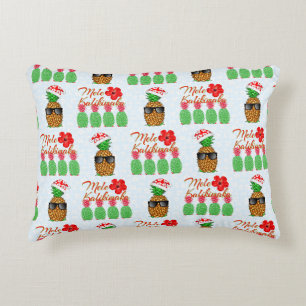 Coussins Décoratifs Mele Kalikimaka Hawaiian Pineappy Joyeux Noël