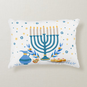 Coussins Décoratifs Menorah Hanoukka