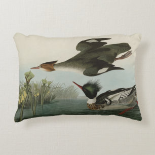 Coussins Décoratifs Merganser à poitrine rouge, les oiseaux d'Amérique
