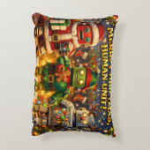 Coussins Décoratifs Merry Christmas human unit funny robot holiday pre (Dos(Vertical))