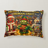 Coussins Décoratifs Merry Christmas human unit funny robot holiday pre (Dos)