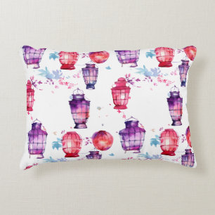 Coussins Décoratifs Merveilleuse Avec Lanterns Style Aquarelle