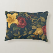 Coussins Décoratifs Midnight Victorian Floral – Yellow Lilies & Roses  (Dos)