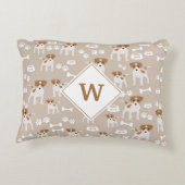 Coussins Décoratifs Mignonne Chien Chiot Empreintes de pattes Motif Mo (Dos)