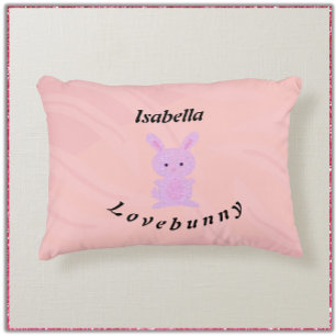 Coussins Décoratifs Mignonne Lapin Rose Whimsical
