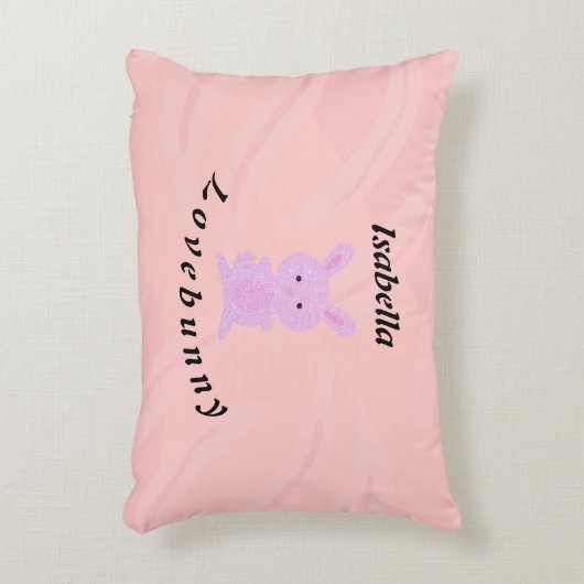 Coussins Décoratifs Mignonne Lapin Rose Whimsical (Devant(Vertical))