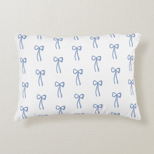 Coussins Décoratifs Mignonne petite bow bleu grandmillenial (Devant)