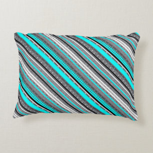 Coussins Décoratifs Mignons motifs aztèques gris aqua