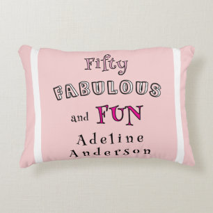 Coussins Décoratifs Minimal Moderne Cinquante Fantastique Fête Rose 50