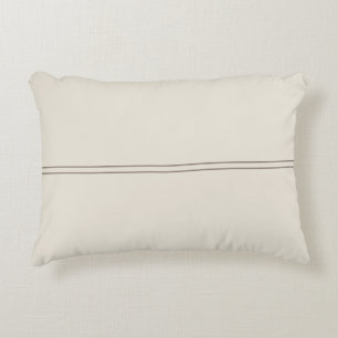 Coussins Décoratifs Minimaliste Taupe Double Rayure