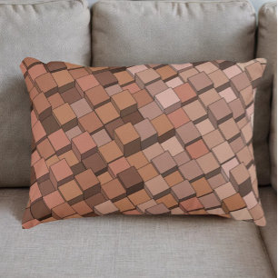 Coussins Décoratifs Mocha Mousse Géométrique 3D Motif pilule