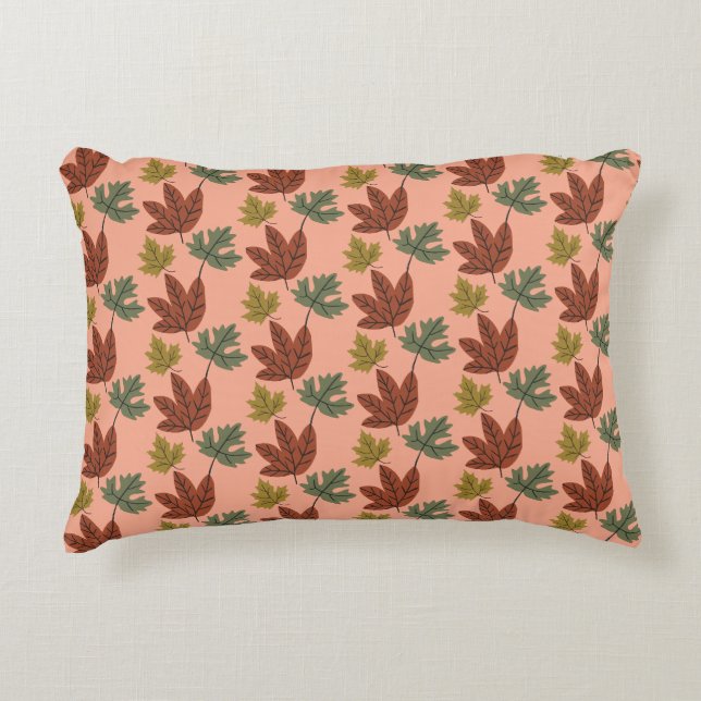 Coussins Décoratifs Modèle de feuilles d'automne froid (Devant)