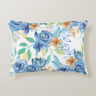 Coussins Décoratifs Modèle floral bleu