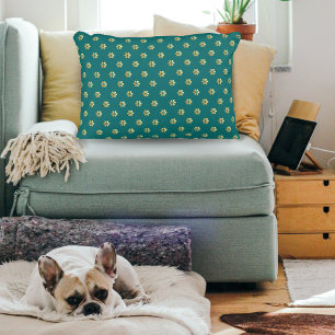 Coussins Décoratifs Modèle floral Turquoise et or de Noël moderne