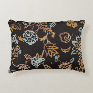 Coussins Décoratifs Modèle Floral vintage Et Sans Couleur. Textur main