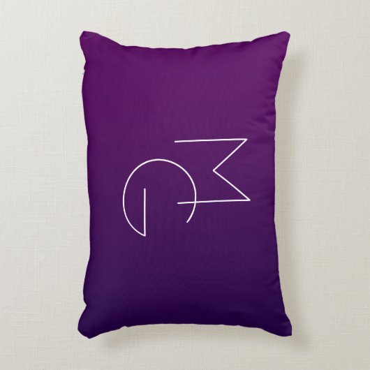 Coussins Décoratifs Moderne 2 Initiales | Ombre subtile violet profond (Devant(Vertical))