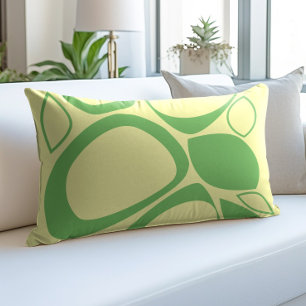 Coussins Décoratifs Moderne Design Vert Jaune Motif Abstrait