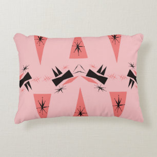 Coussins Décoratifs Moderne du milieu du siècle : Motif de corail rose