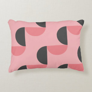Coussins Décoratifs Moderne du milieu du siècle rose et gris