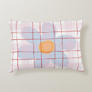 Coussins Décoratifs Moderne motif écossais Fleur bleue Tendance