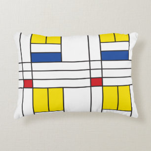 Coussins Décoratifs Mondrian II Design d'Art Moderne Minimaliste De St