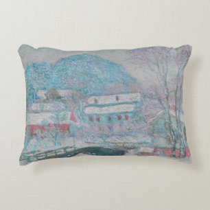 Coussins Décoratifs Monet - Norvège, village de Sandviken sous la neig
