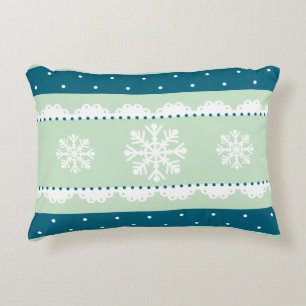 Coussins Décoratifs Monnaie de Noël romantique Motif de flocons de nei