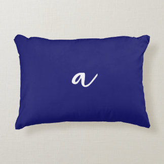 Coussins Décoratifs Monogramme clair minimaliste couleur bleu minuit