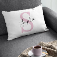 Monogramme de nom personnalisé moderne rose