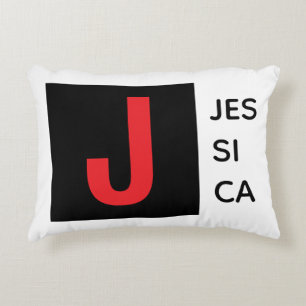 Coussins Décoratifs Monogramme de nom professionnel élégant moderne