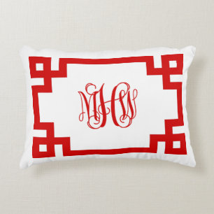 Coussins Décoratifs Monogramme de vigne rouge blanc do-it-yourself BG
