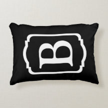 Monogramme encadré simple noir et blanc
