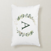 Coussins Décoratifs Monogramme Eucalyptus Vert Blanc Botanique (Devant(Vertical))
