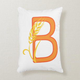 Coussins Décoratifs monogramme floral B lettre majuscule