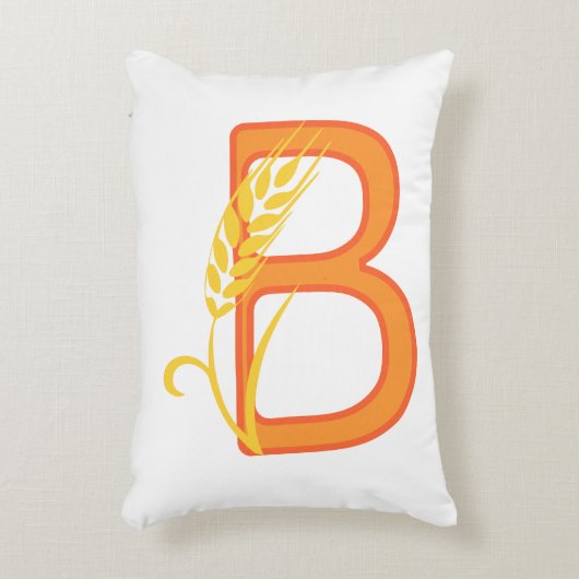 Coussins Décoratifs monogramme floral B lettre majuscule (Devant(Vertical))