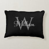 Coussins Décoratifs Monogramme initial personnalisé (Dos)