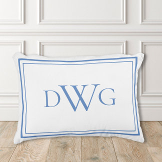 Coussins Décoratifs Monogramme Initial Personnalisé Classique