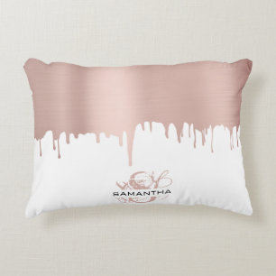 Coussins Décoratifs Monogramme Rose tendance Pink Gold