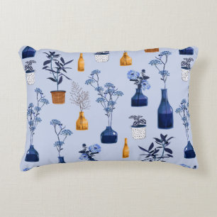 Coussins Décoratifs Monotone de fleurs modernes et vase, pot avec bot