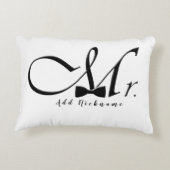 Coussins Décoratifs Monsieur au nœud papillon (Dos)