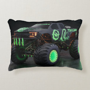 Coussins Décoratifs Monster Truck Toxic Bio-Armure - Cyber Néon Vert