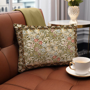 Coussins Décoratifs Morris Oiseaux & Anémone Motif Jungle Vert Foncé