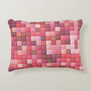Coussins Décoratifs Mosaïque de carreaux rose et violet