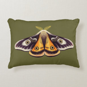 Coussins Décoratifs Moth Insect Art Goblincore Saturnia Witchy Green