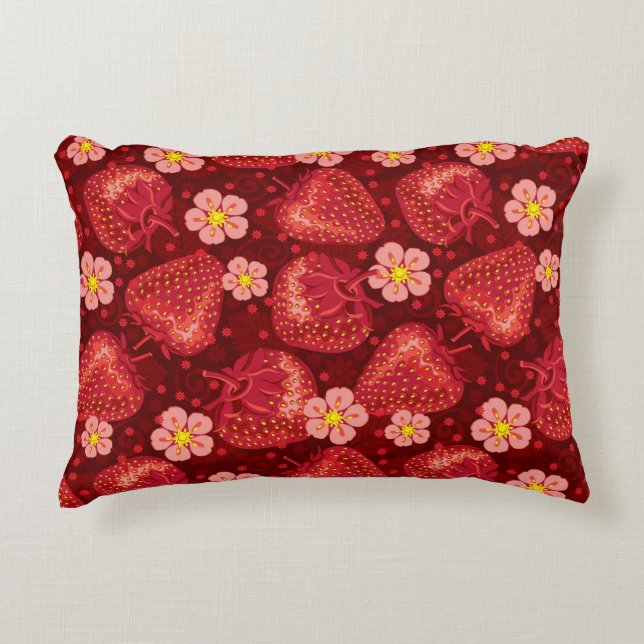 Coussins Décoratifs Motif 2 2 de fraise (Devant)