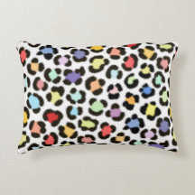 Motif à effet de fourrure Leopard multicolore tend