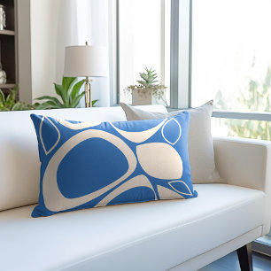 Coussins Décoratifs Motif Abstrait Bleu Crème De Style Moderne