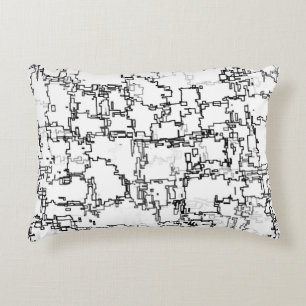 Coussins Décoratifs Motif Abstrait noir et blanc