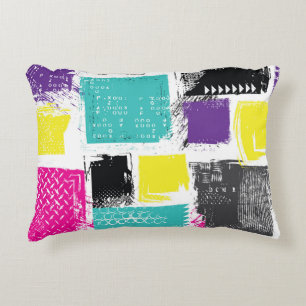 Coussins Décoratifs Motif Abstrait rétro-Carré Neon